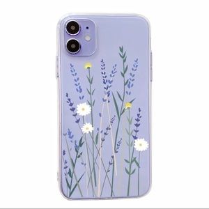 iPhone 12 Pro Cute Dainty Flower Clear Case 🌸💜🌱